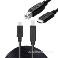 USB-C zu USB2.0-Druckertscanner MIDI-Kabel